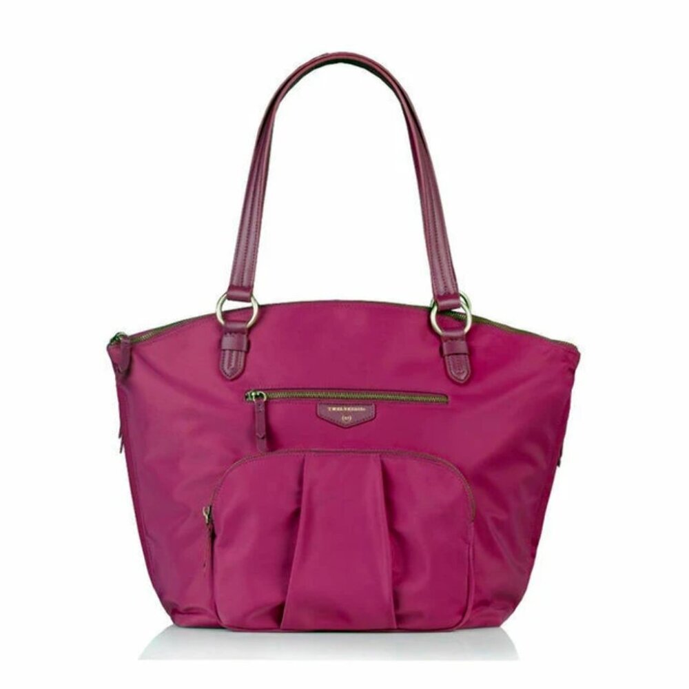 TWELVELittle Diaper Baby Bag Large Nylon Tote Pink Allure Dome Crossbody Zip - Picture 7 of 7
